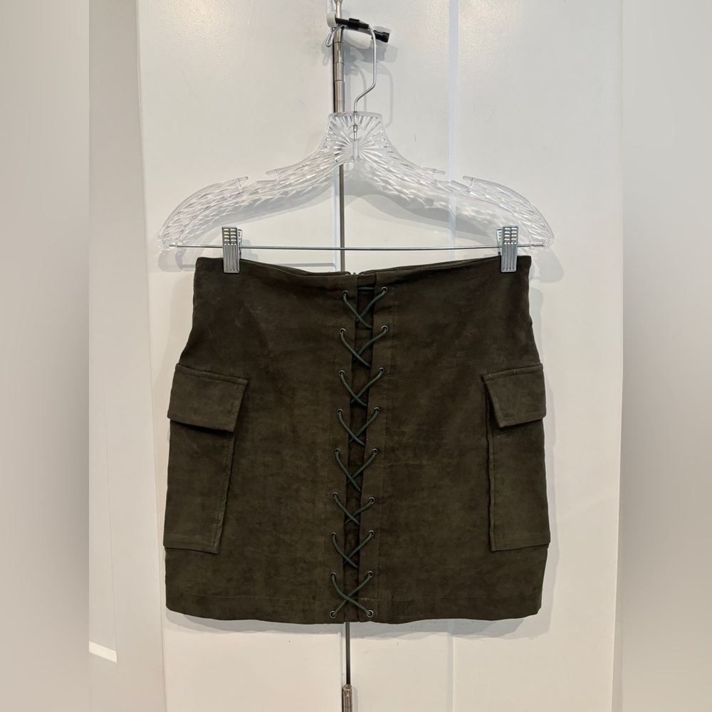 William B Faux Suede Mini Skirt. Size M